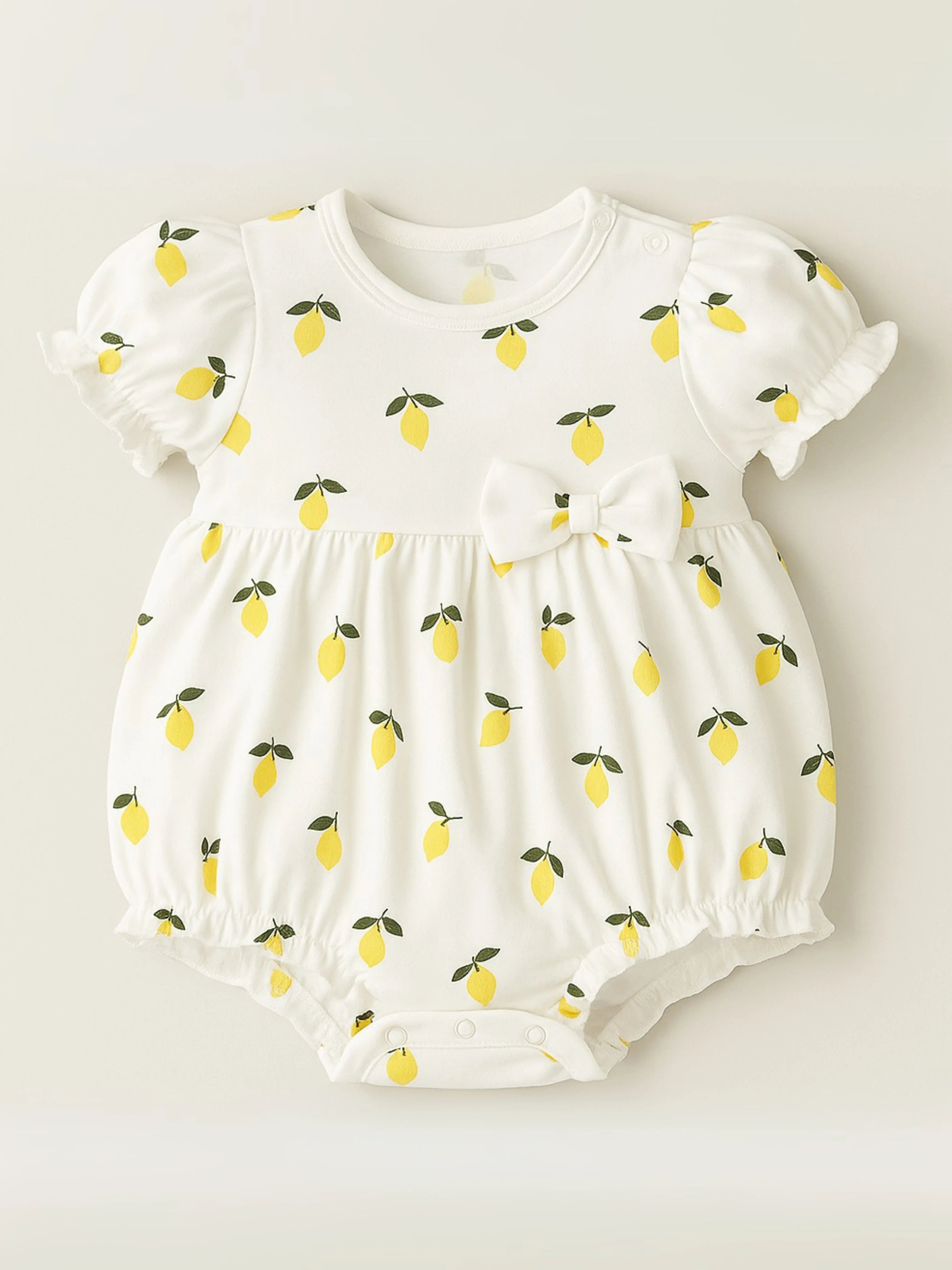 Sa barboteuse petits citrons en coton biologique Oeko-Tex®