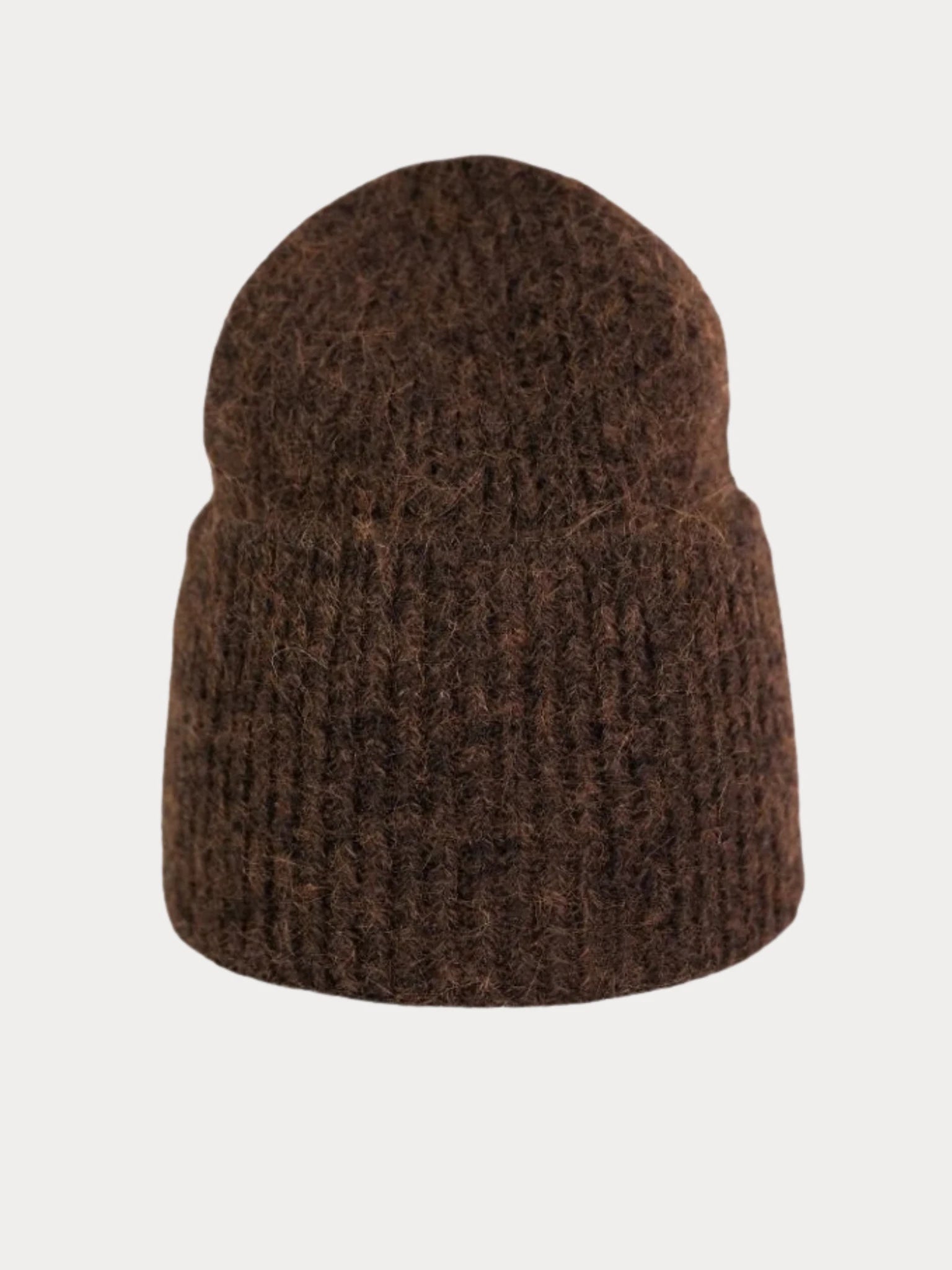 Warm women's hat in soft knit fabric for winter.