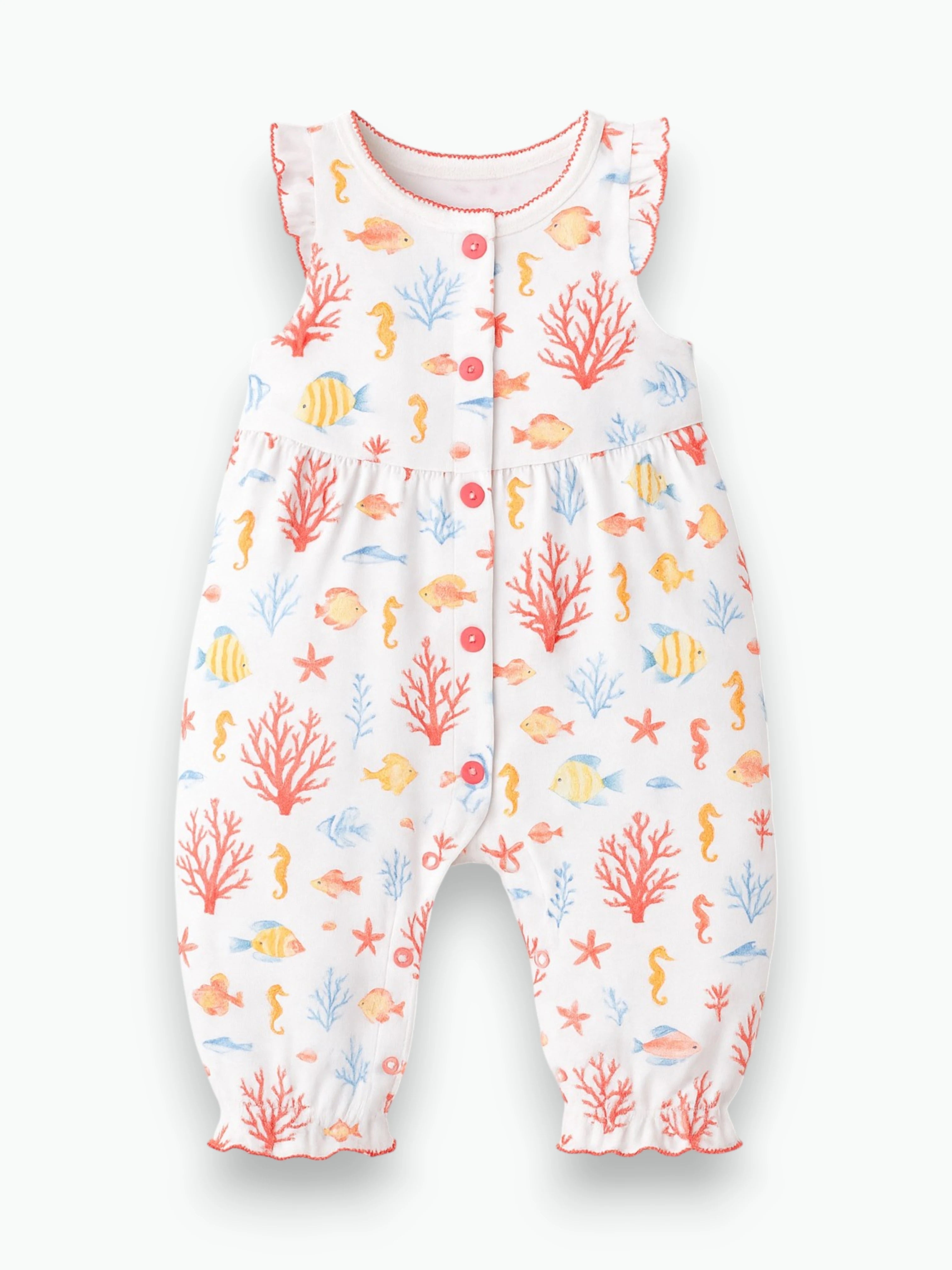 Salopette océan en coton biologique Oeko-Tex®