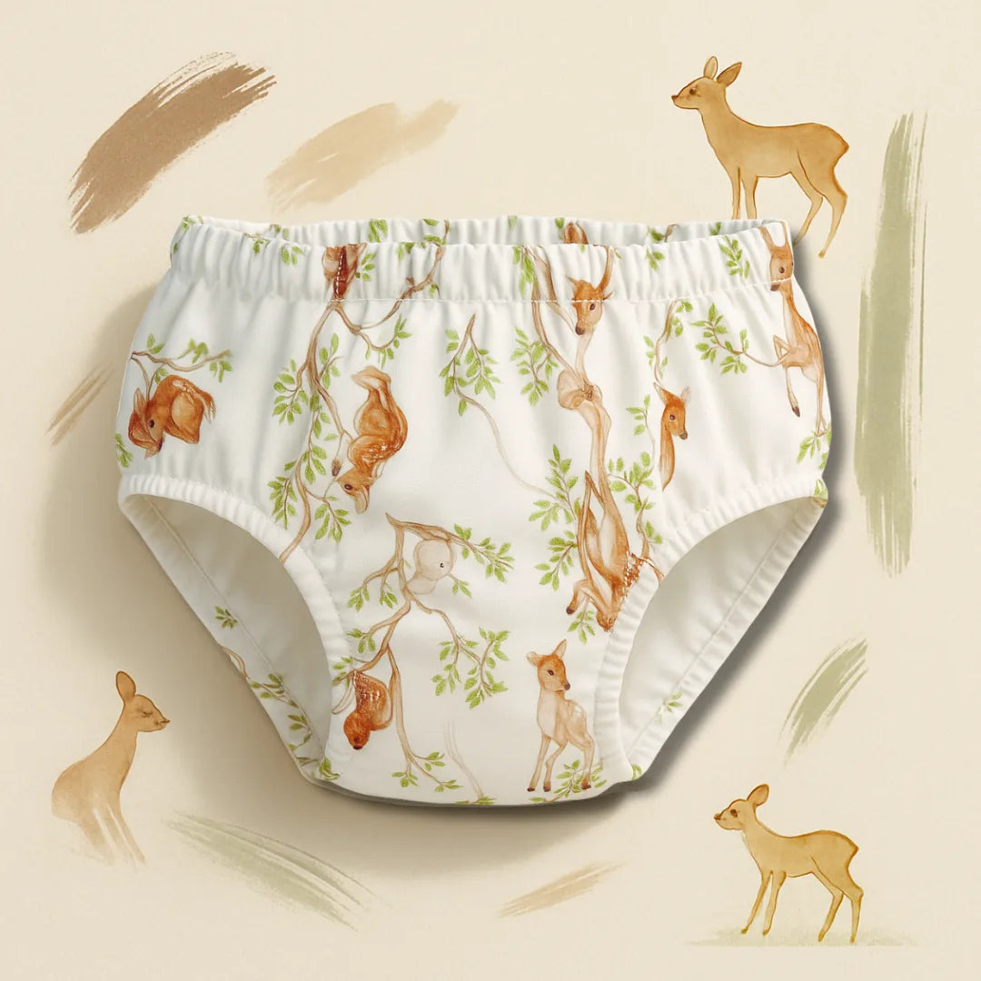 Lot de 3 culottes Oeko-Tex® - Motifs Biches