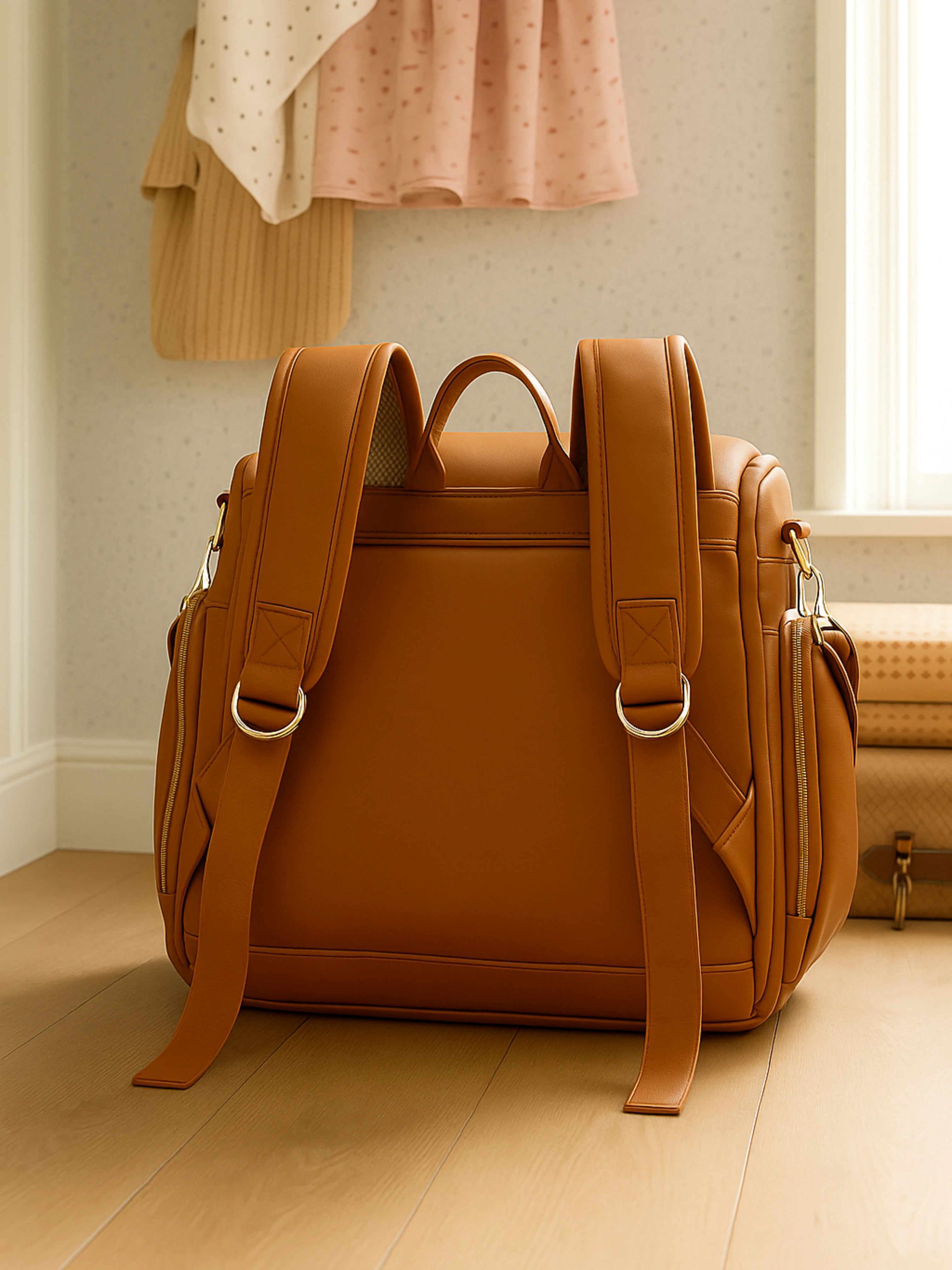Ultra Organisé & Chic Sans Compromis | Le Sac à Langer Vegan avec Tapis, Pochette & Isotherme Intégré