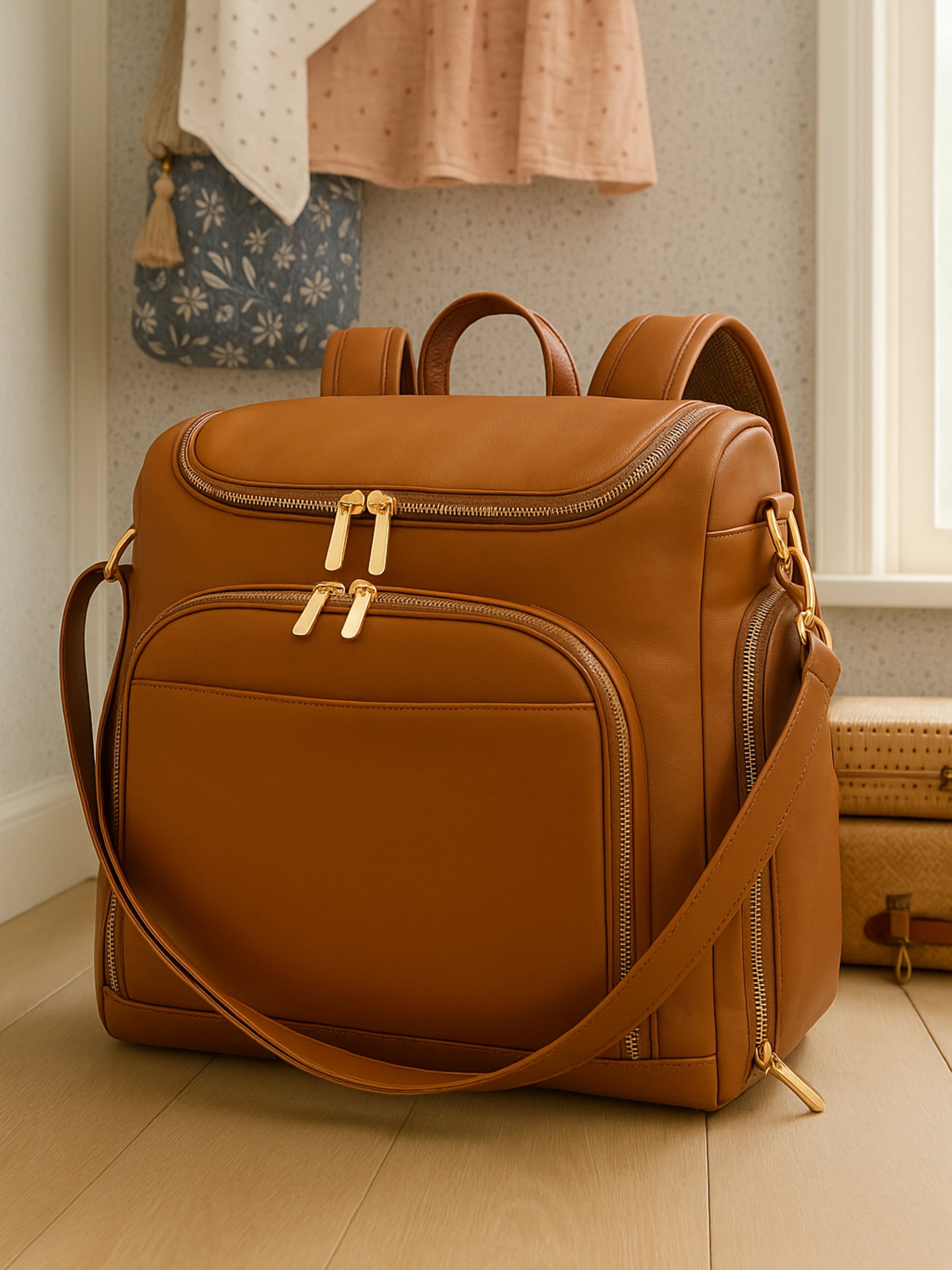 Ultra Organisé & Chic Sans Compromis | Le Sac à Langer Vegan avec Tapis, Pochette & Isotherme Intégré