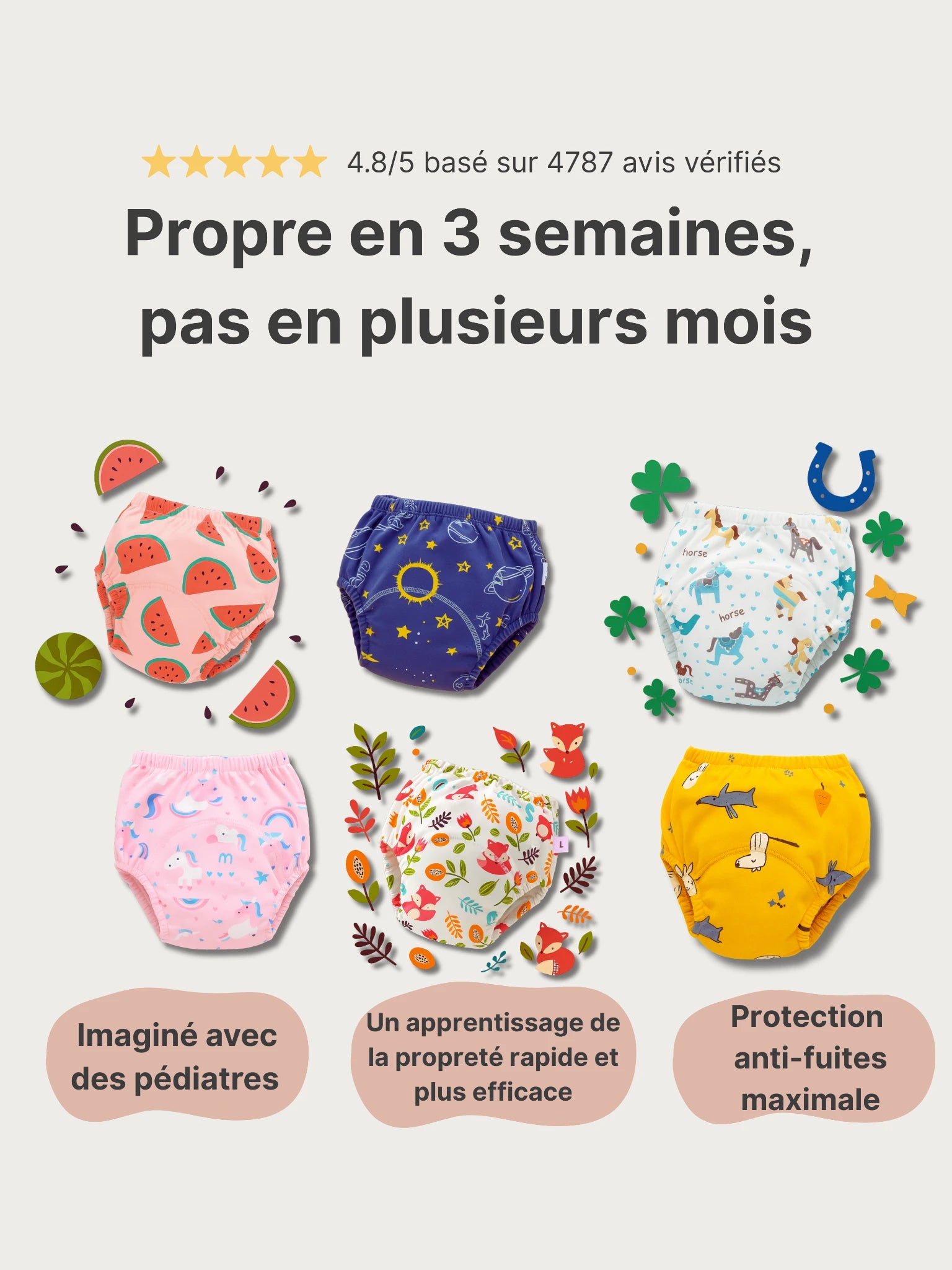 Les culottes d’apprentissage qui rendent votre enfant propre en seulement 3 semaines