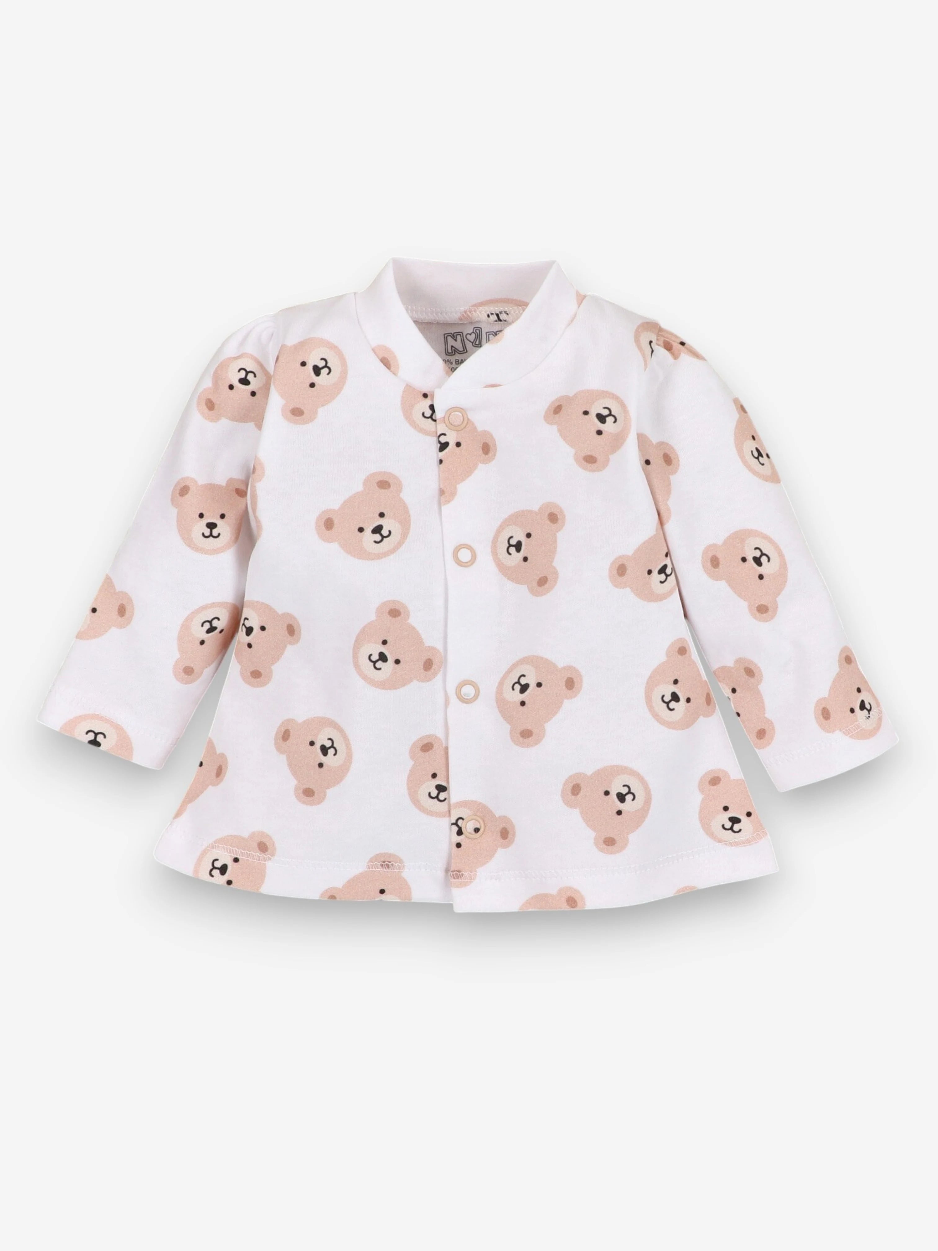 Lou - Sa blouse ourson  en coton biologique certifié Oeko-Tex®