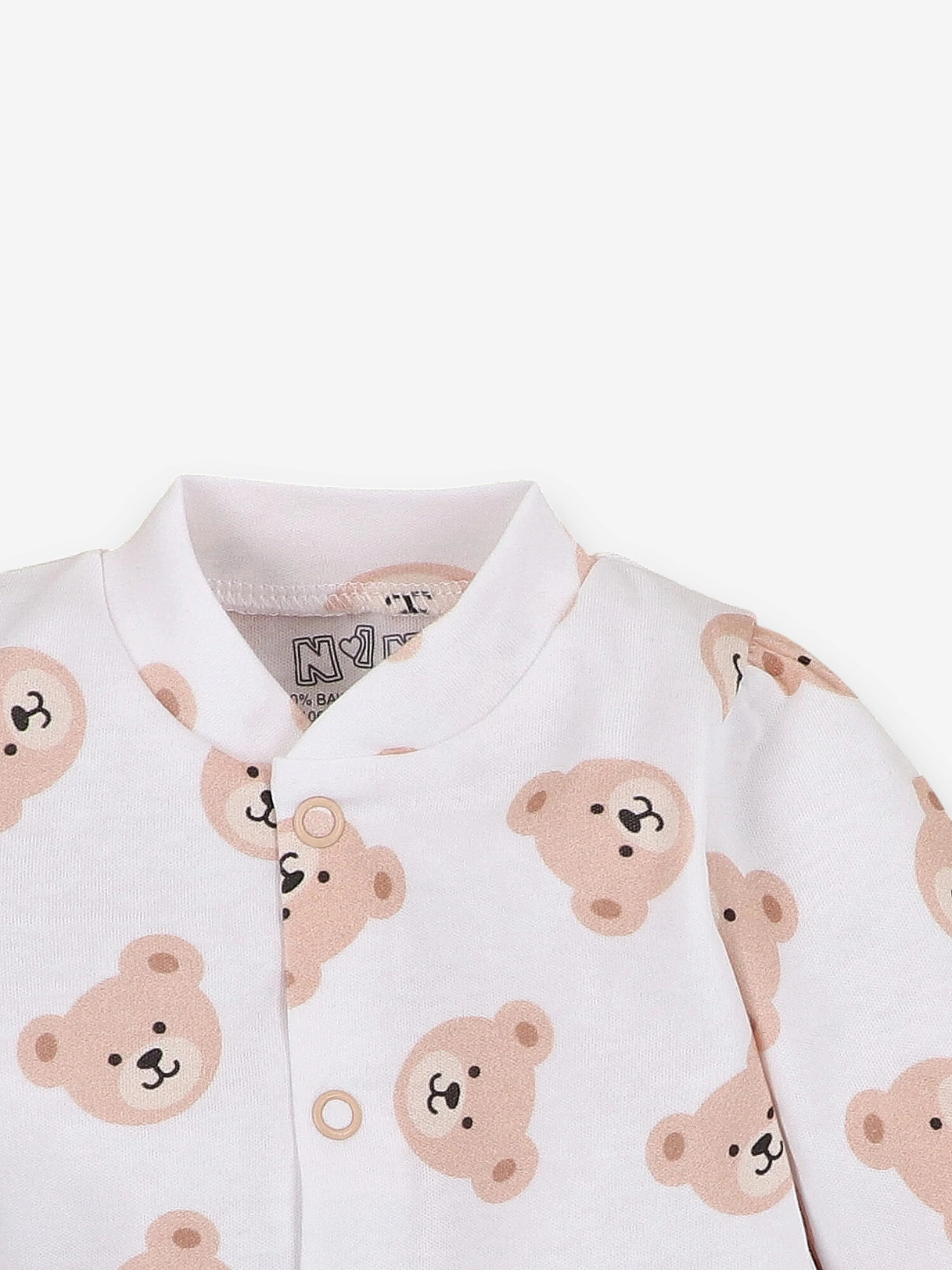 Lou - Sa blouse ourson  en coton biologique certifié Oeko-Tex®
