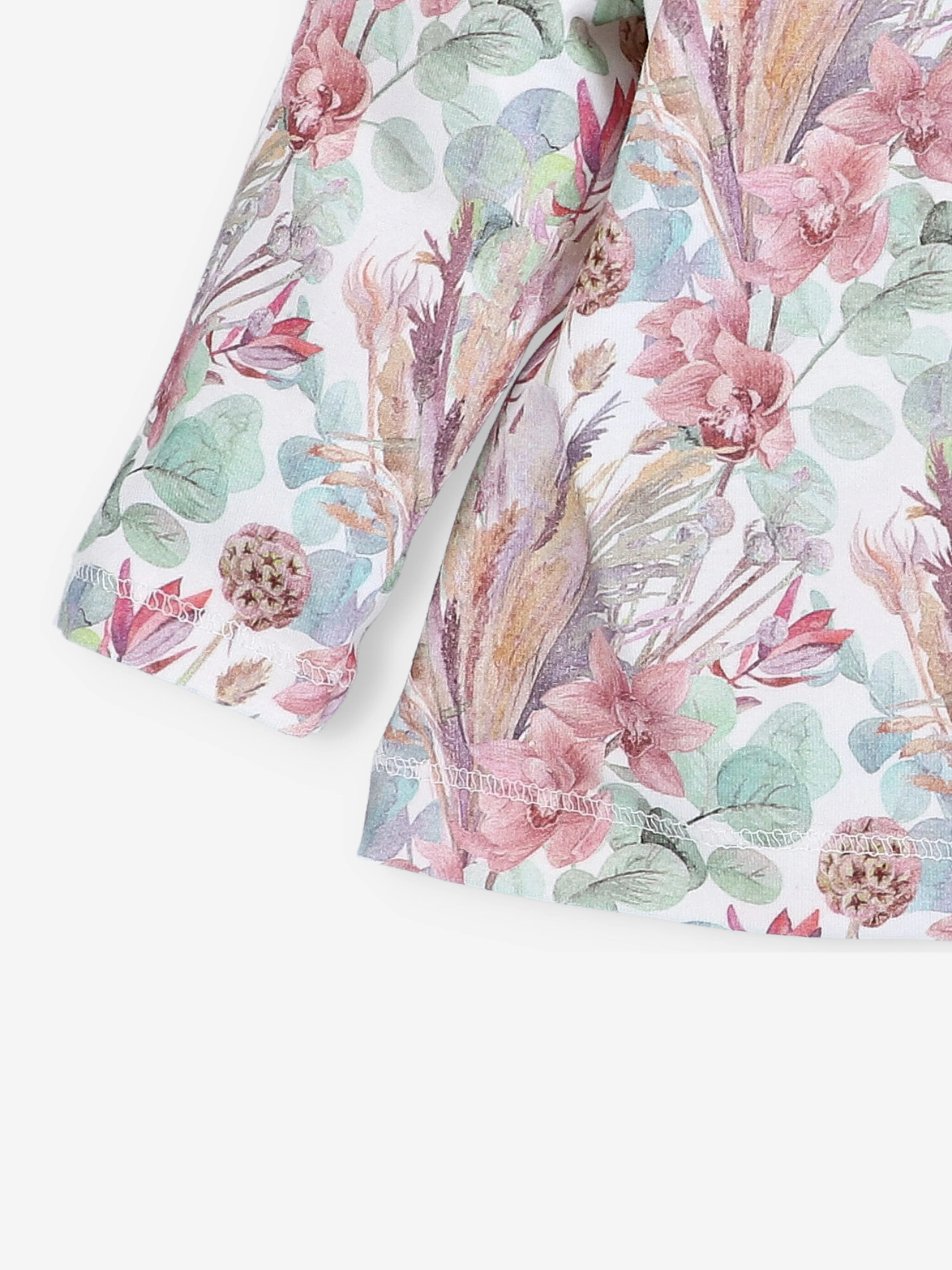 Louisa - Sa blouse aux motifs fleurs pastel  en coton doux Oeko-Tex®