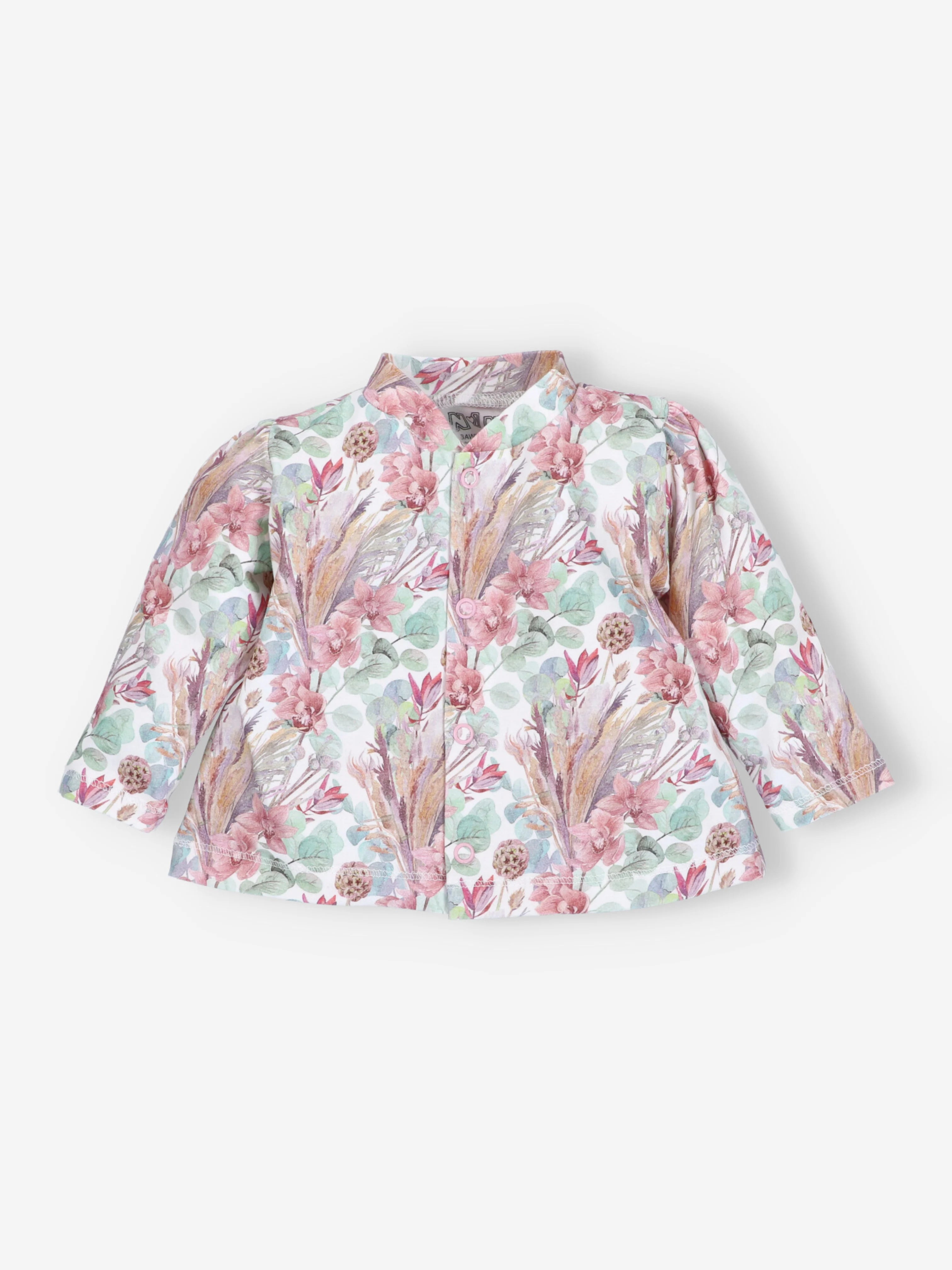 Louisa - Sa blouse aux motifs fleurs pastel  en coton doux Oeko-Tex®