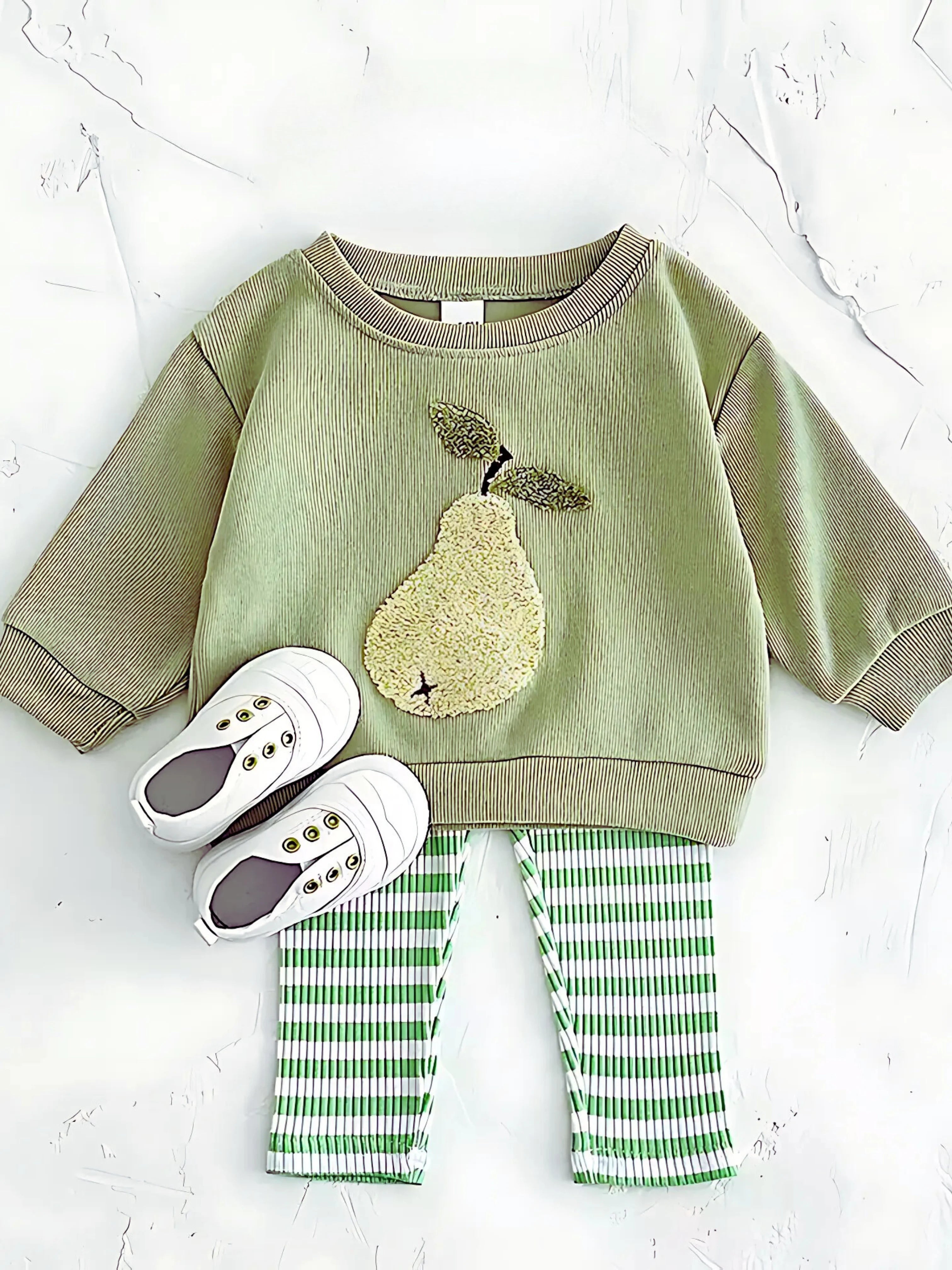 Sky - Son ensemble unisexe sweat-shirt et pantalon broderie fruits