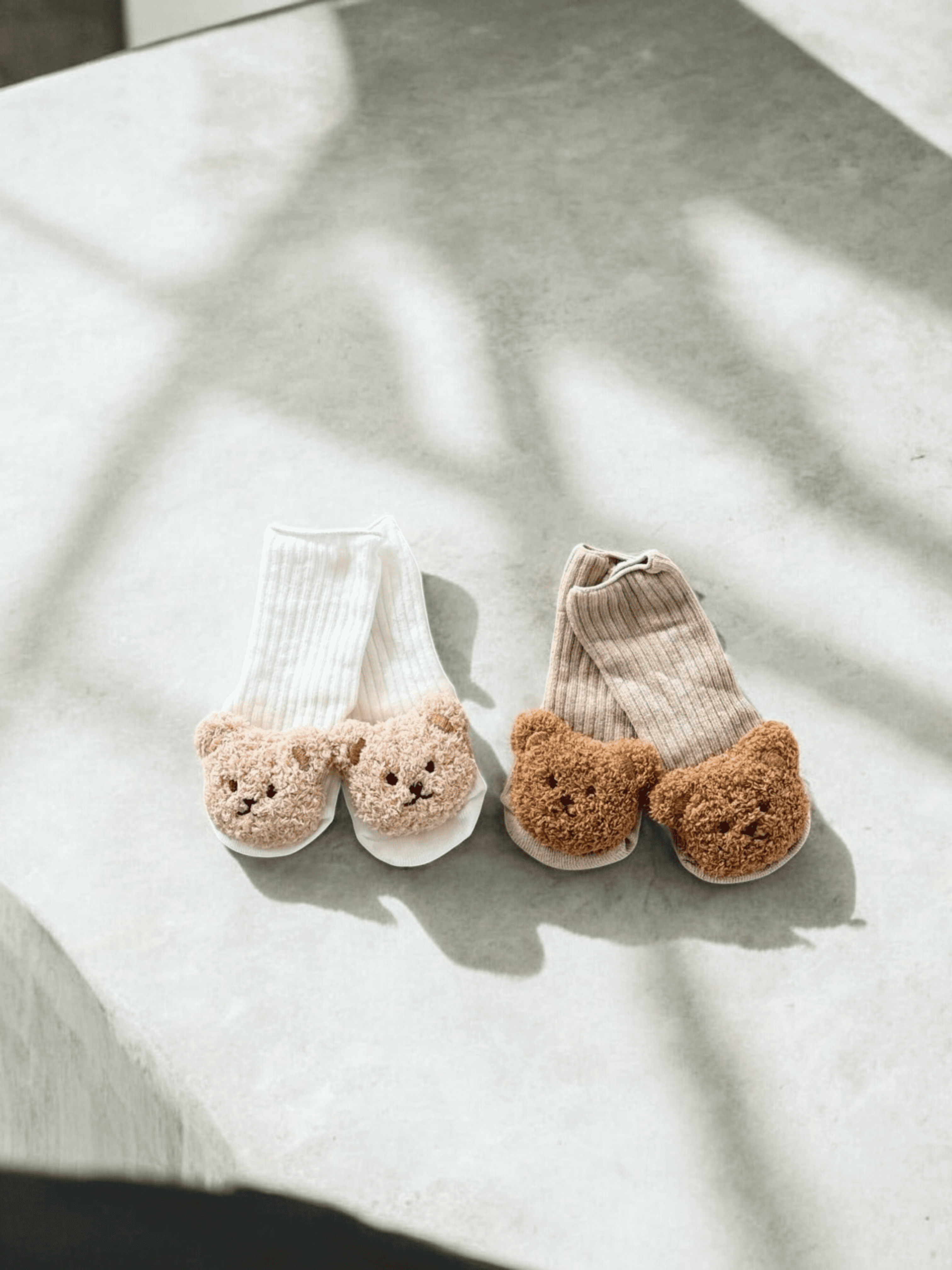 Louison - Ses chaussons oursons en coton doux