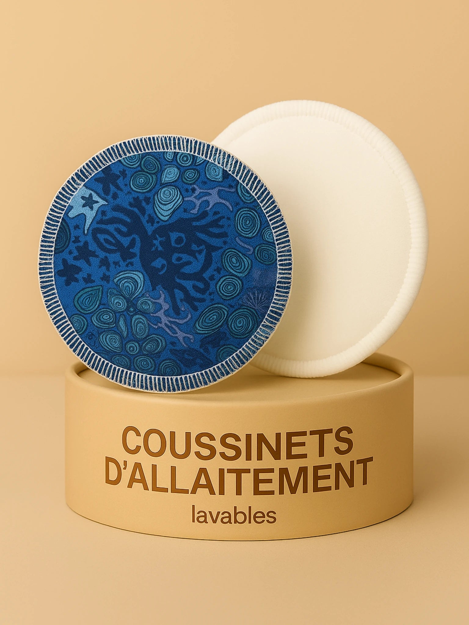 Lot de 2 Coussinets d’allaitement lavables Coraux – Ultra-absorbants & réutilisables (Jour & Nuit)