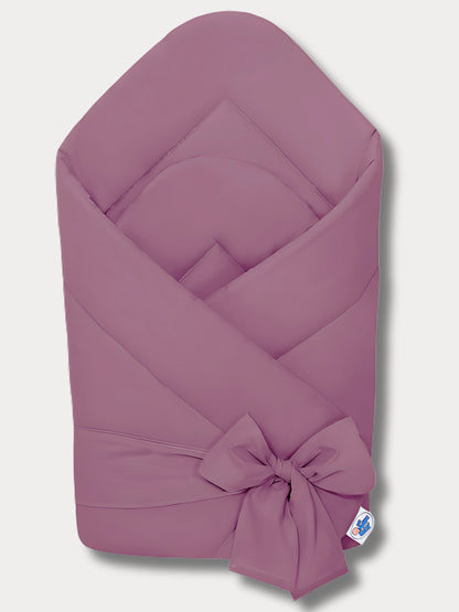 Nid d’ange pour bébé en coton prune, fabriqué à la main et certifié Oeko-Tex®, modèle Prune