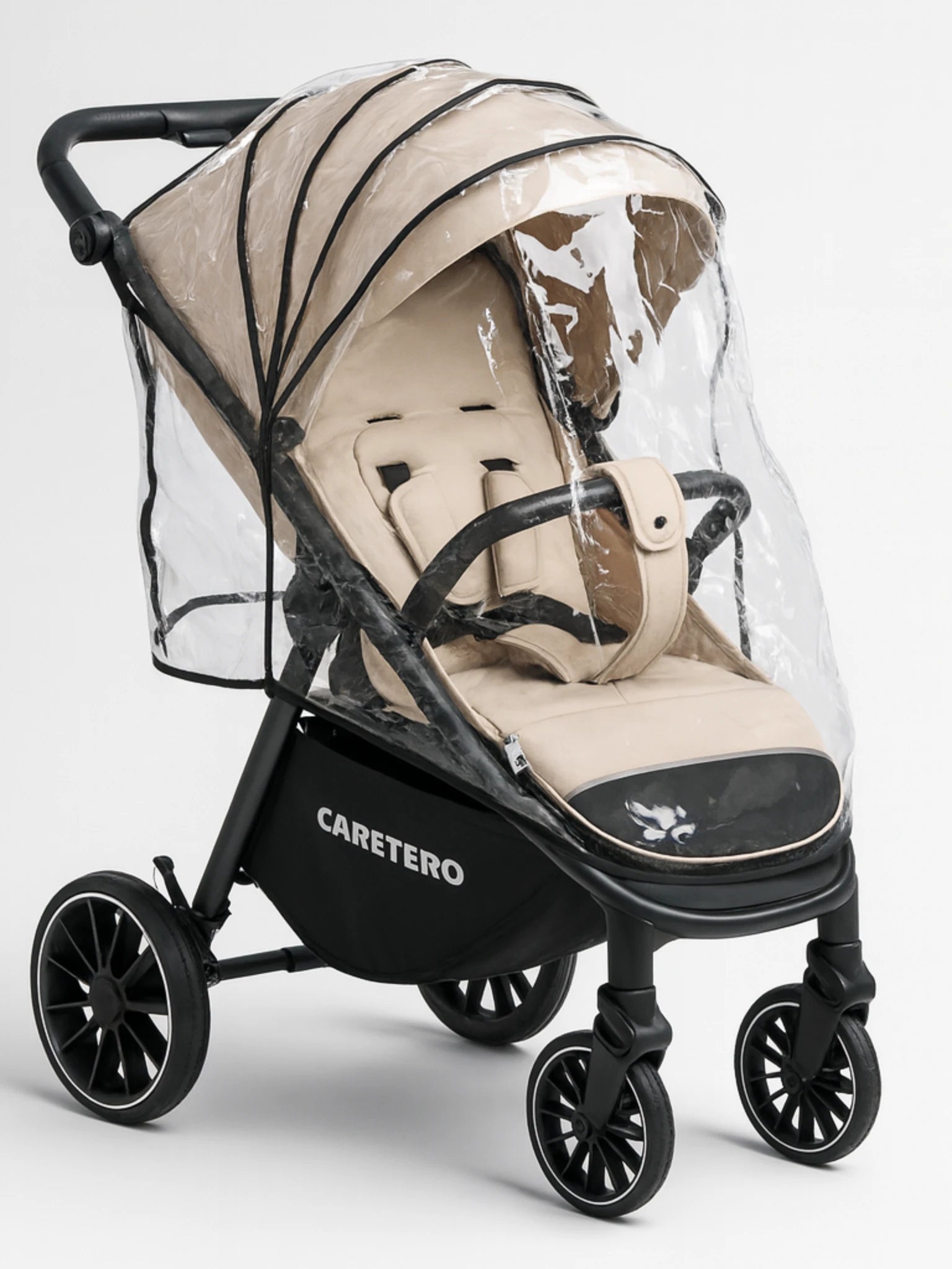 Poussette citadine latte Caretero légère et compacte