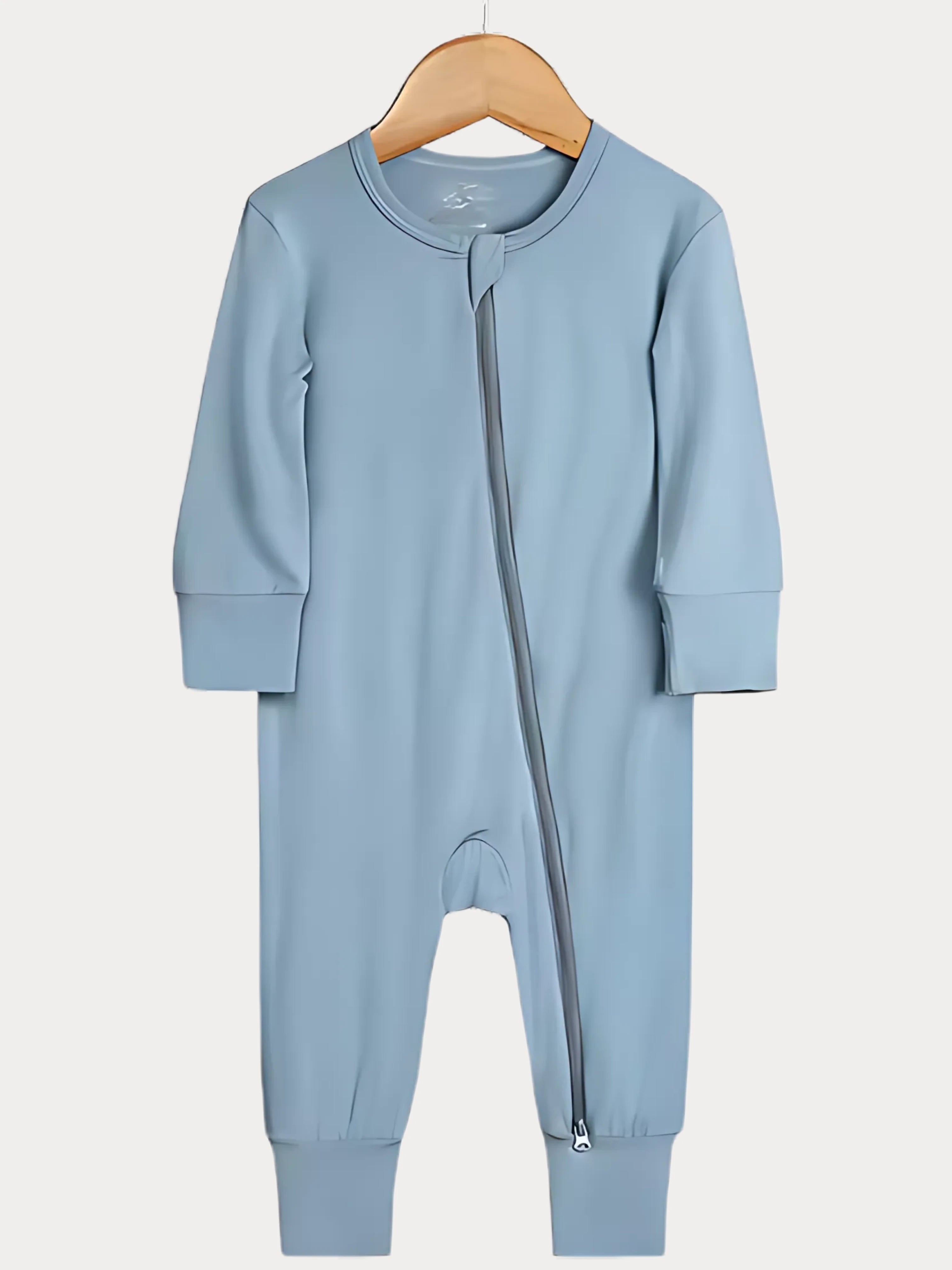 Pyjama une pièce en bambou recyclé – Zip asymétrique