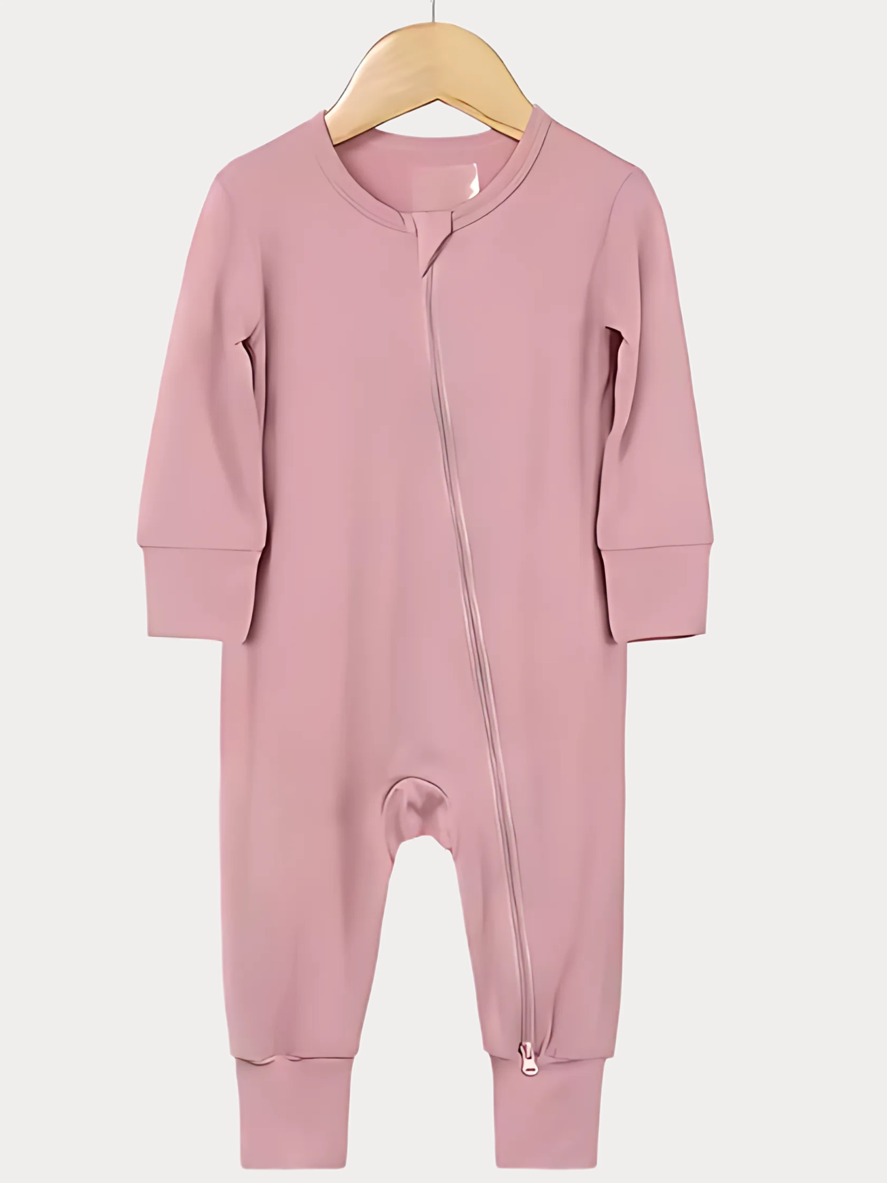 Pyjama une pièce en bambou recyclé – Zip asymétrique