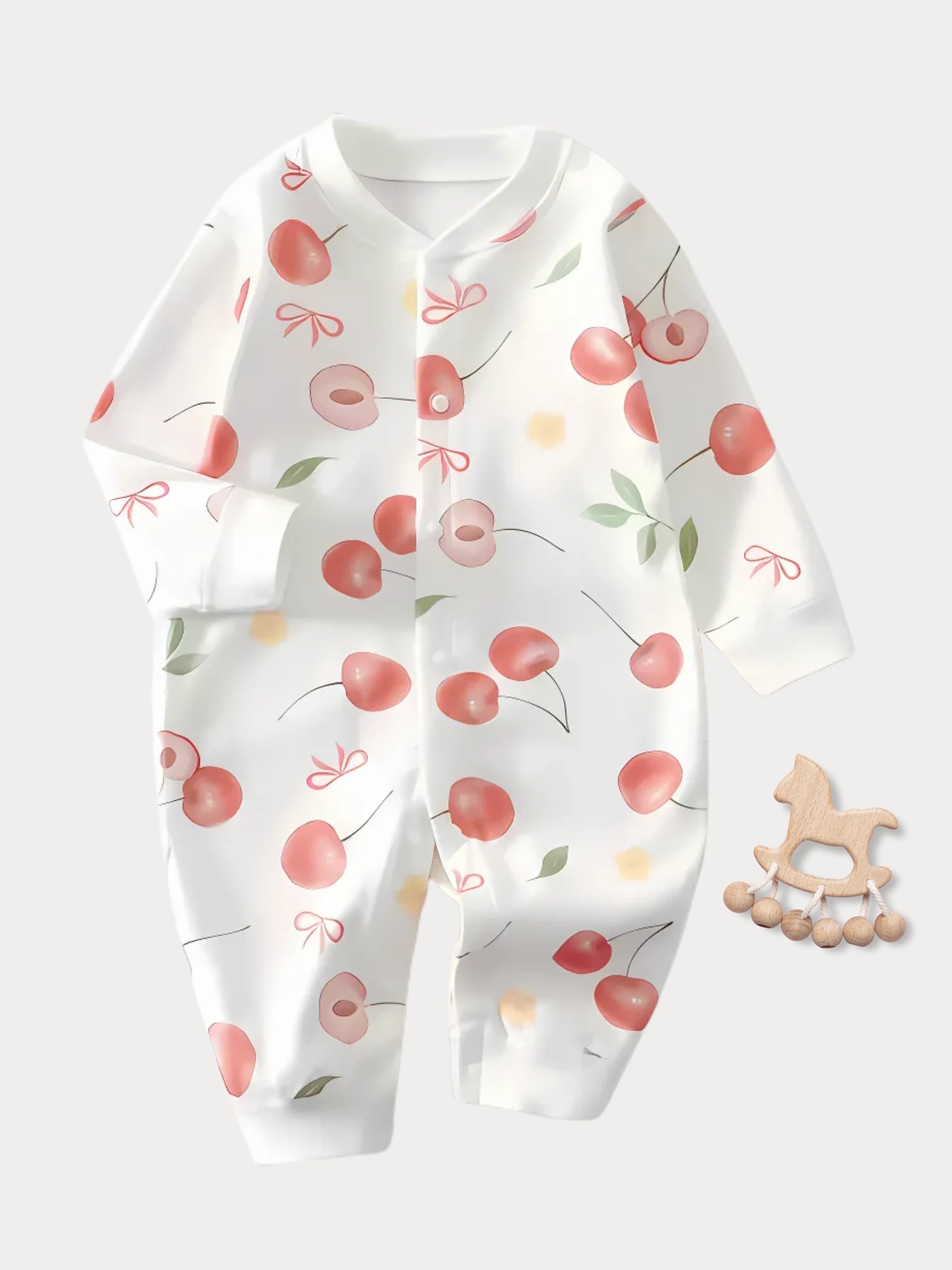 Blanc en coton douillet – Pyjama doux et fruité