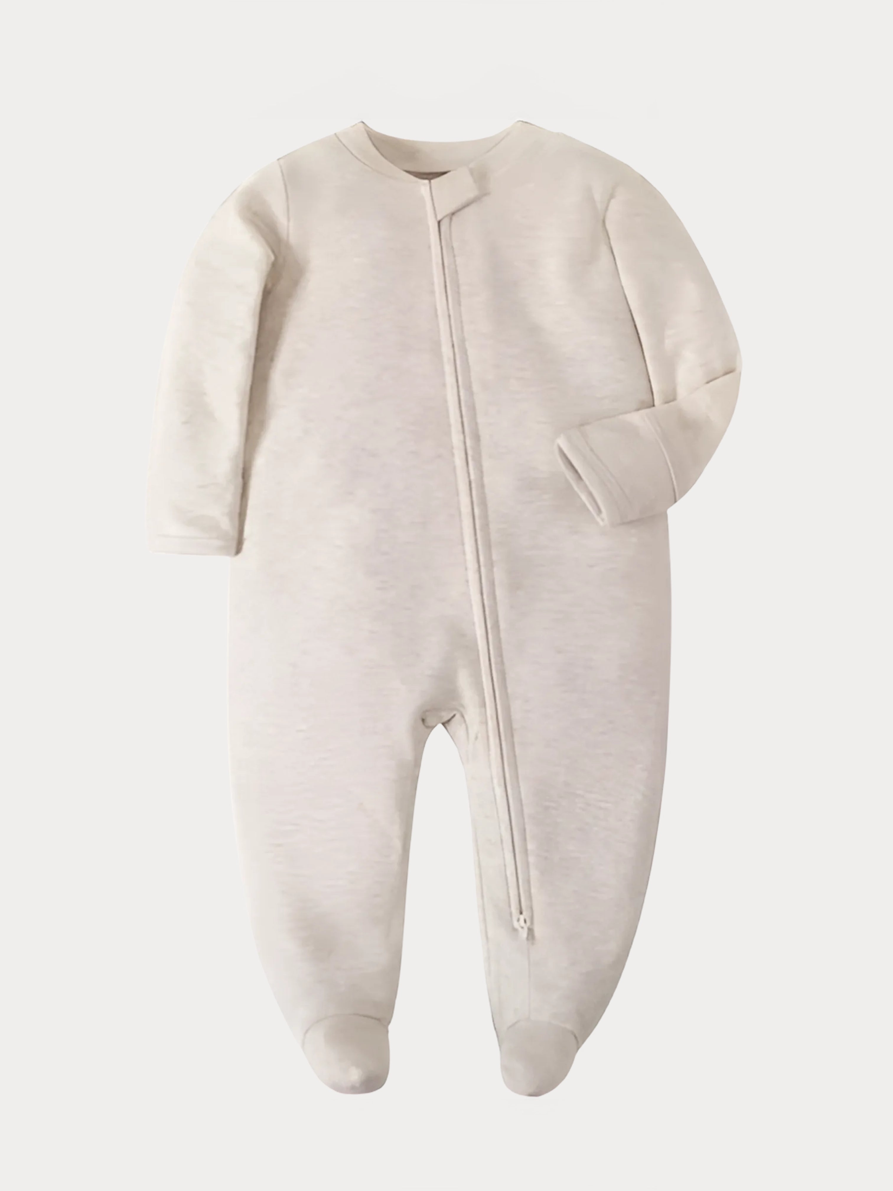 Pyjama une pièce en coton douillet – Zip asymétrique