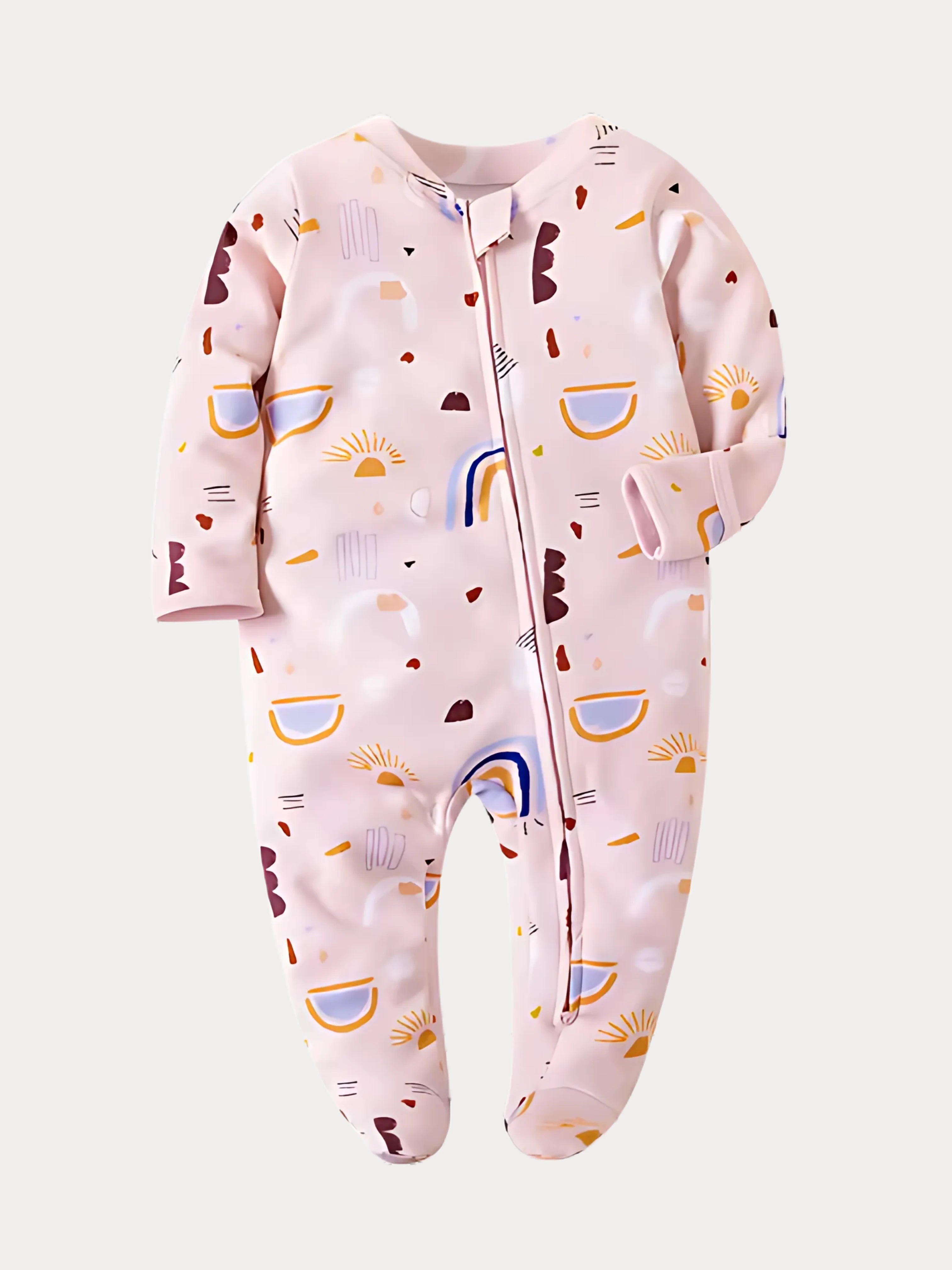 Pyjama une pièce en coton douillet – Zip asymétrique