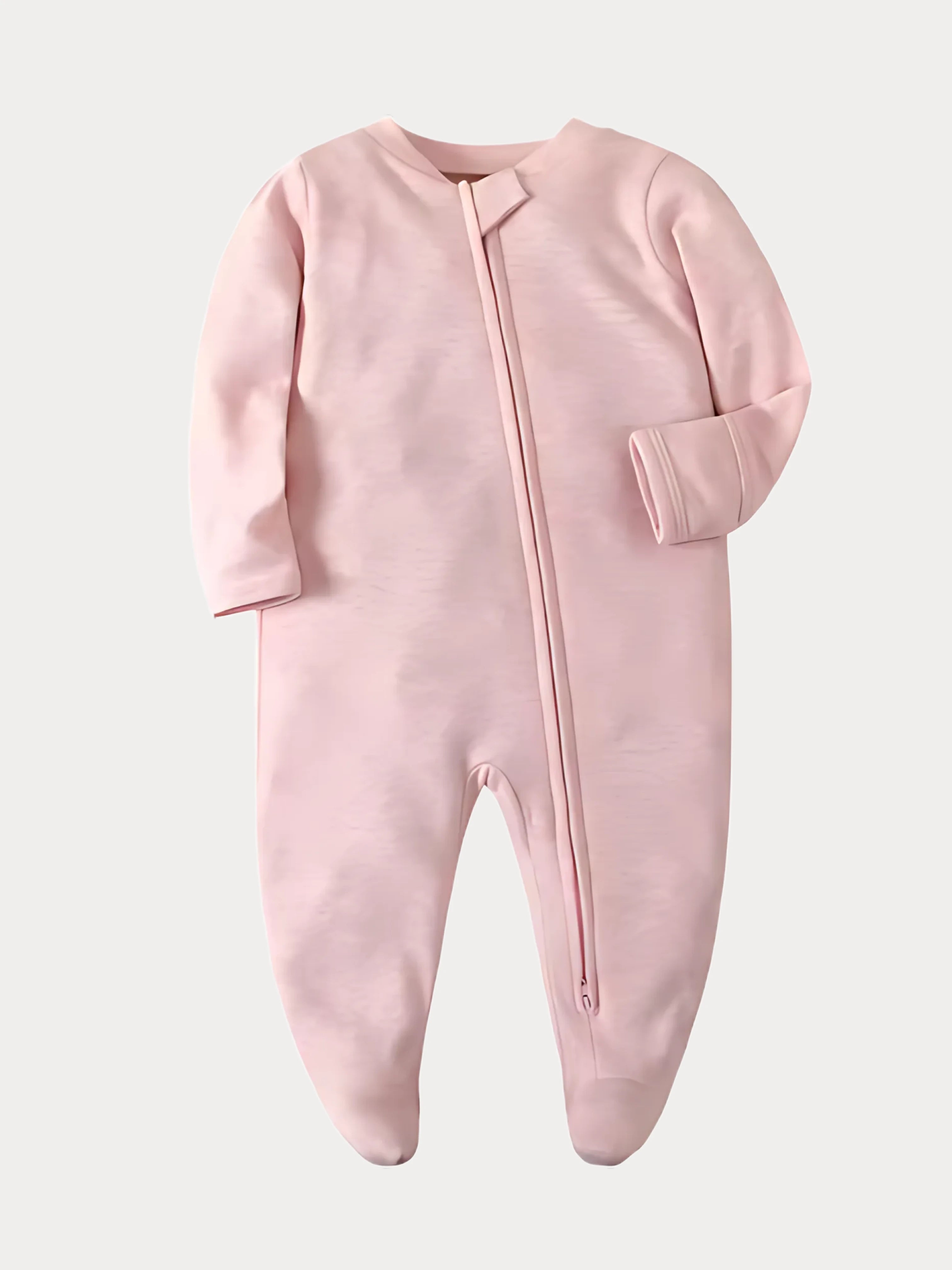 Pyjama une pièce en coton douillet – Zip asymétrique