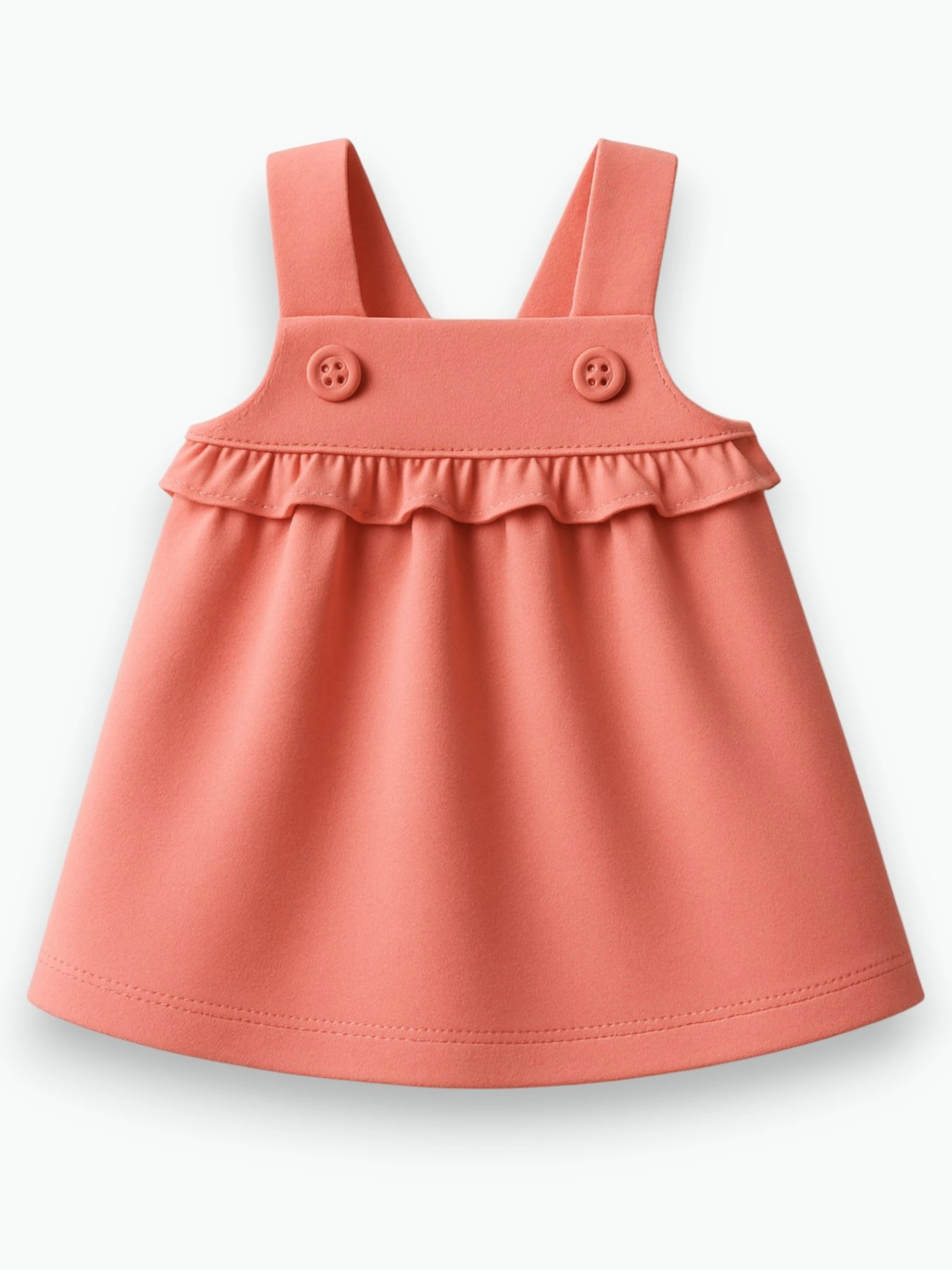 Robe framboise à bretelles en coton biologique Oeko-Tex®
