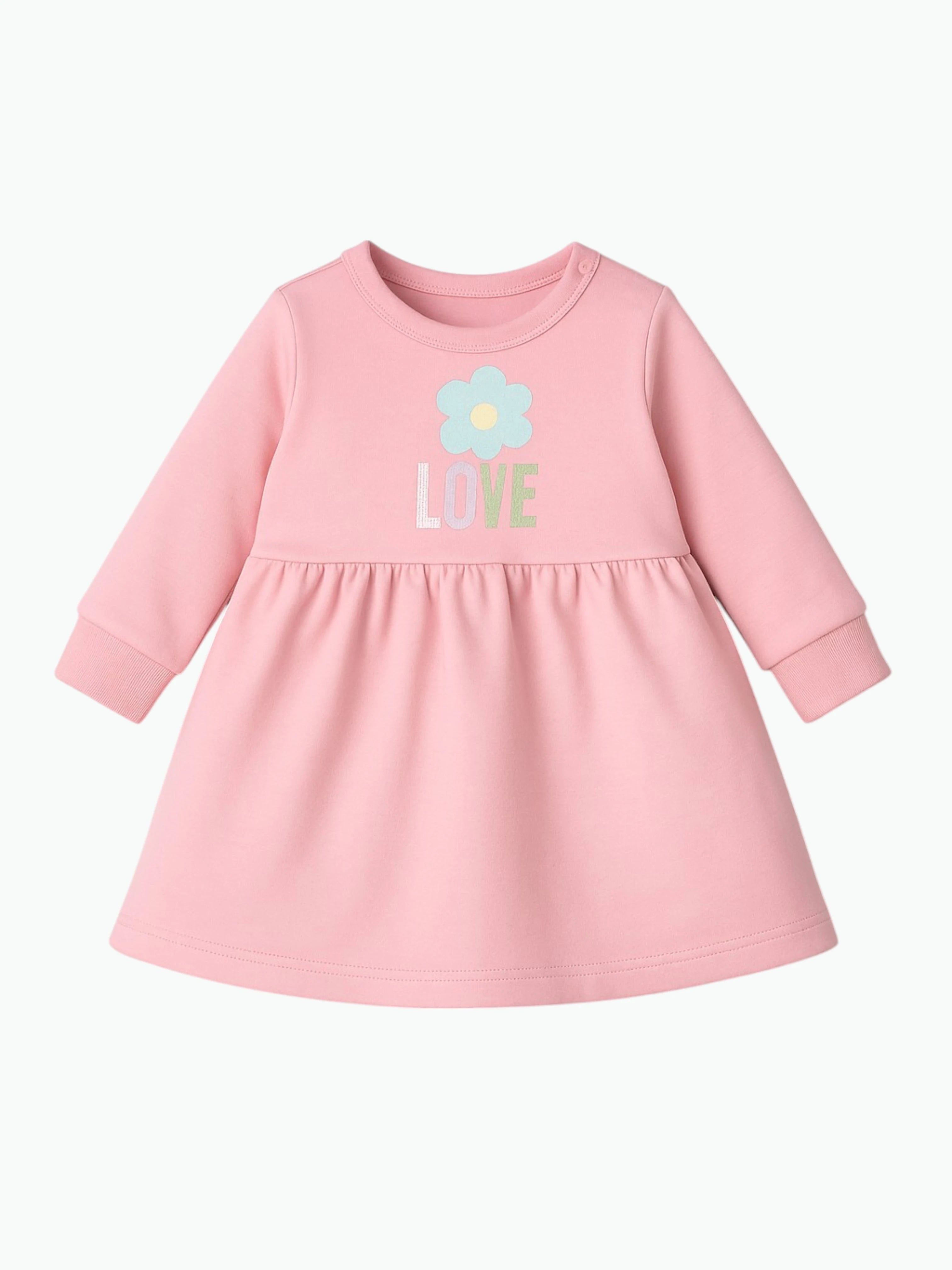 Robe  rose en coton biologique Oeko-Tex®