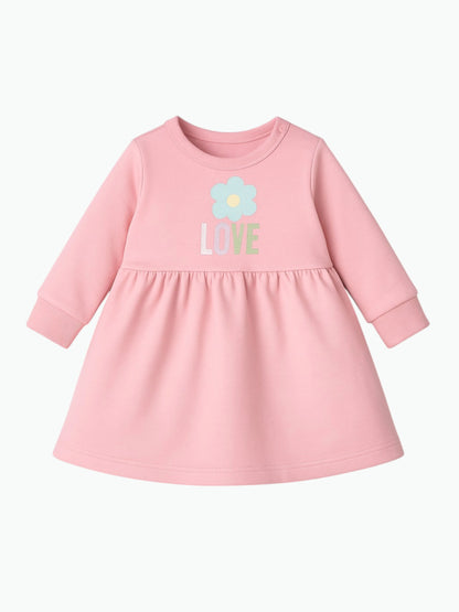 Robe  rose en coton biologique Oeko-Tex®
