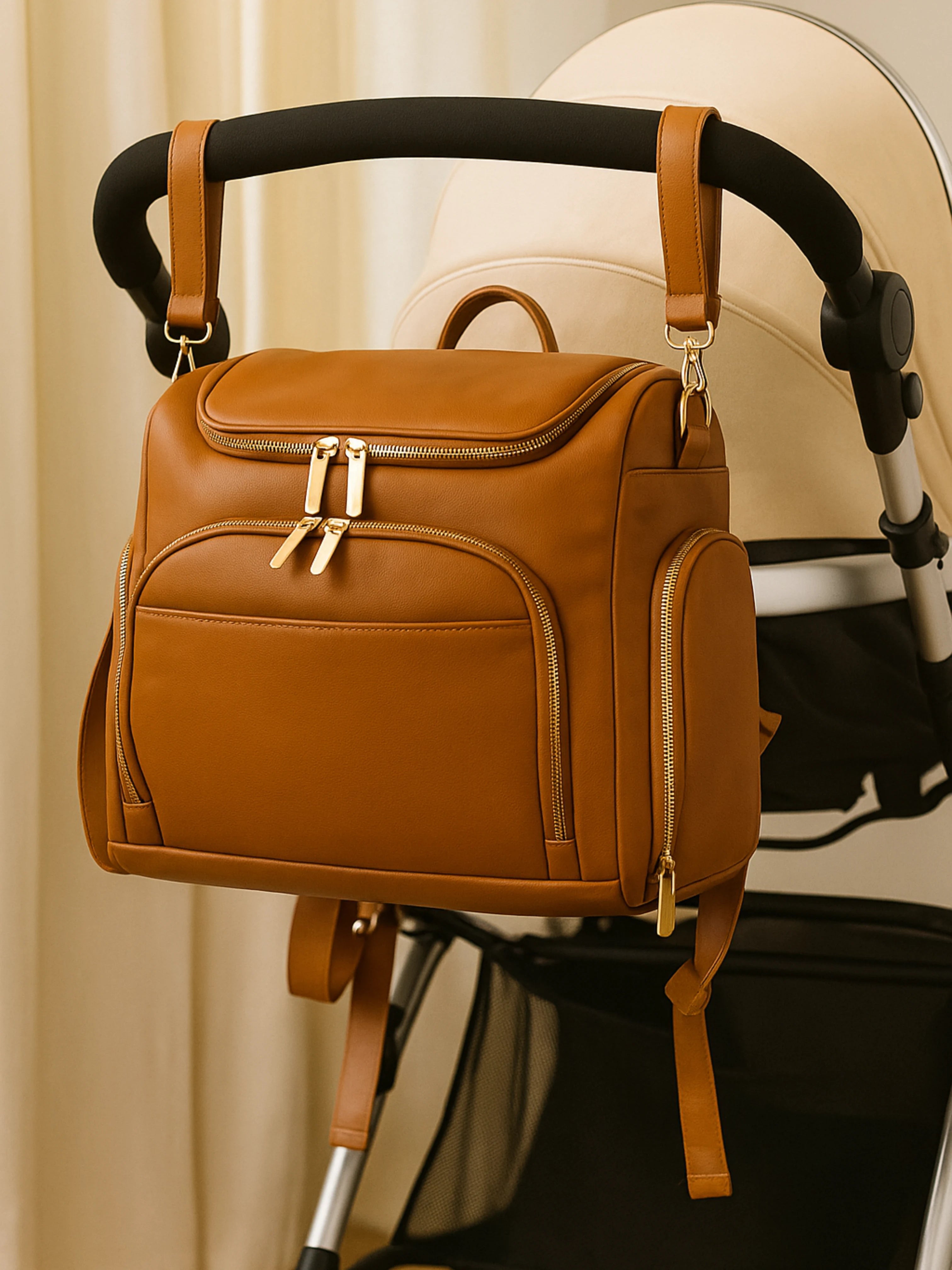 Ultra Organisé & Chic Sans Compromis | Le Sac à Langer Vegan avec Tapis, Pochette & Isotherme Intégré