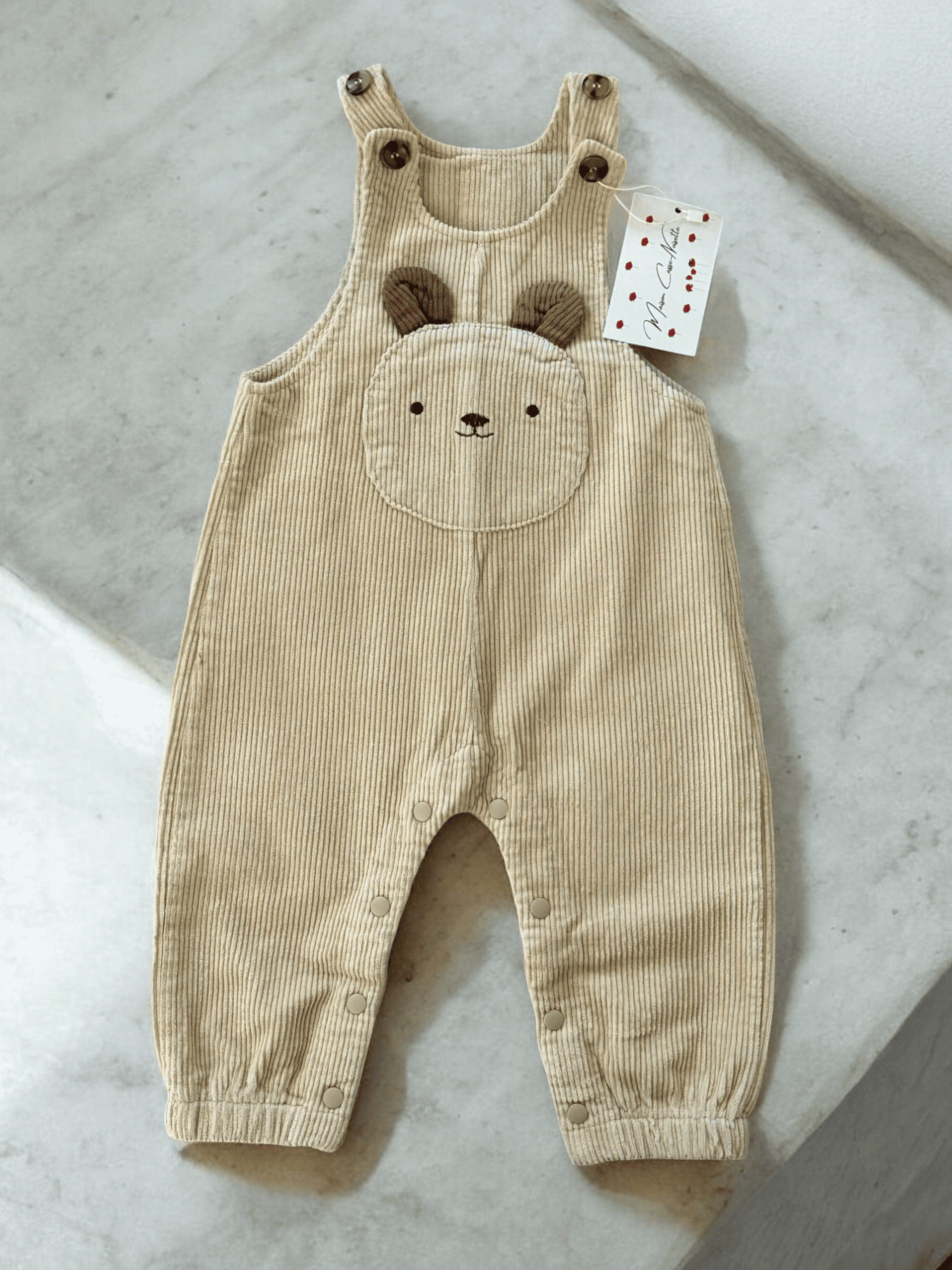 Charlie - Sa douillette salopette ourson pour un maxi confort