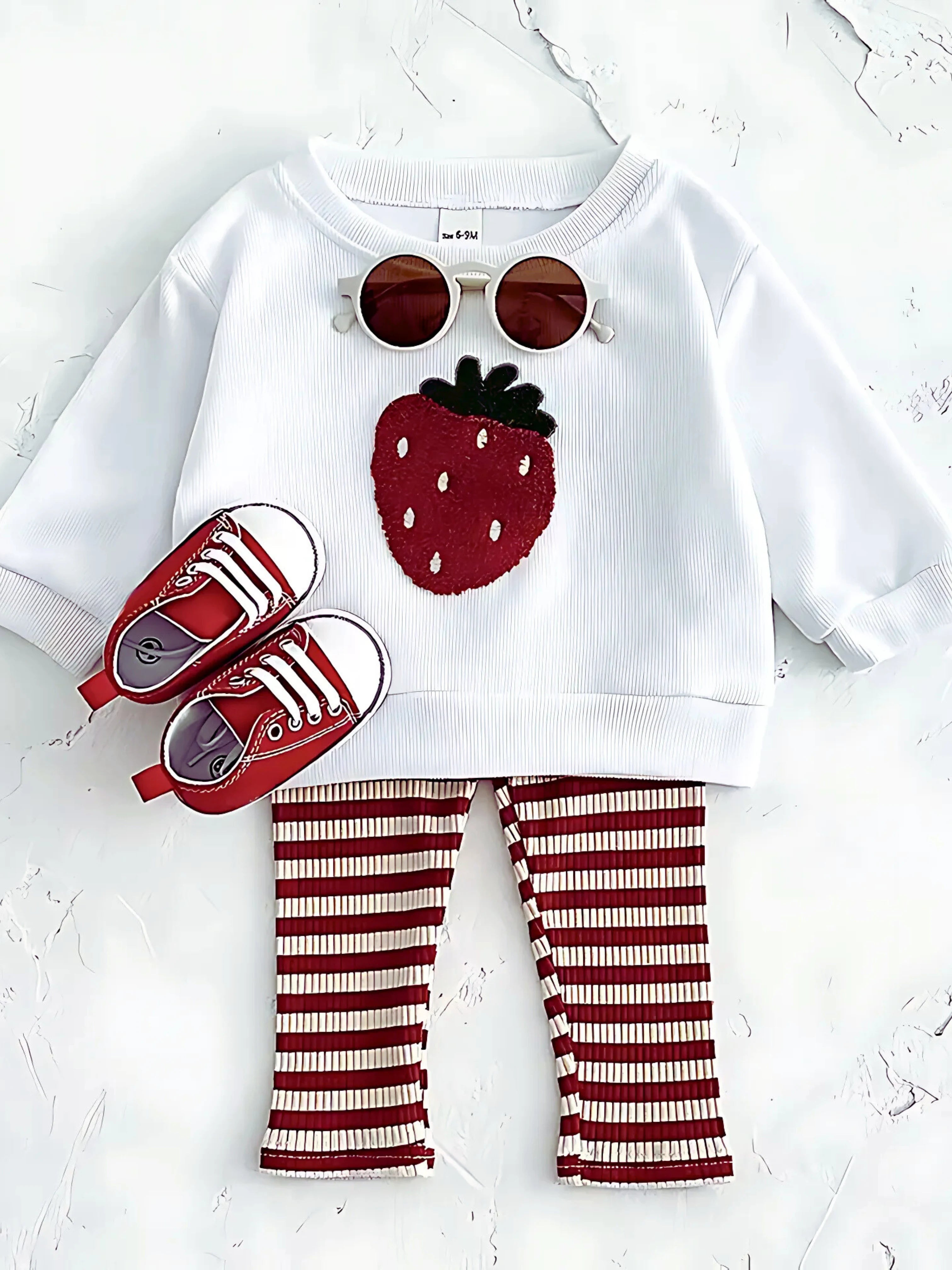 Sky - Son ensemble unisexe sweat-shirt et pantalon broderie fruits